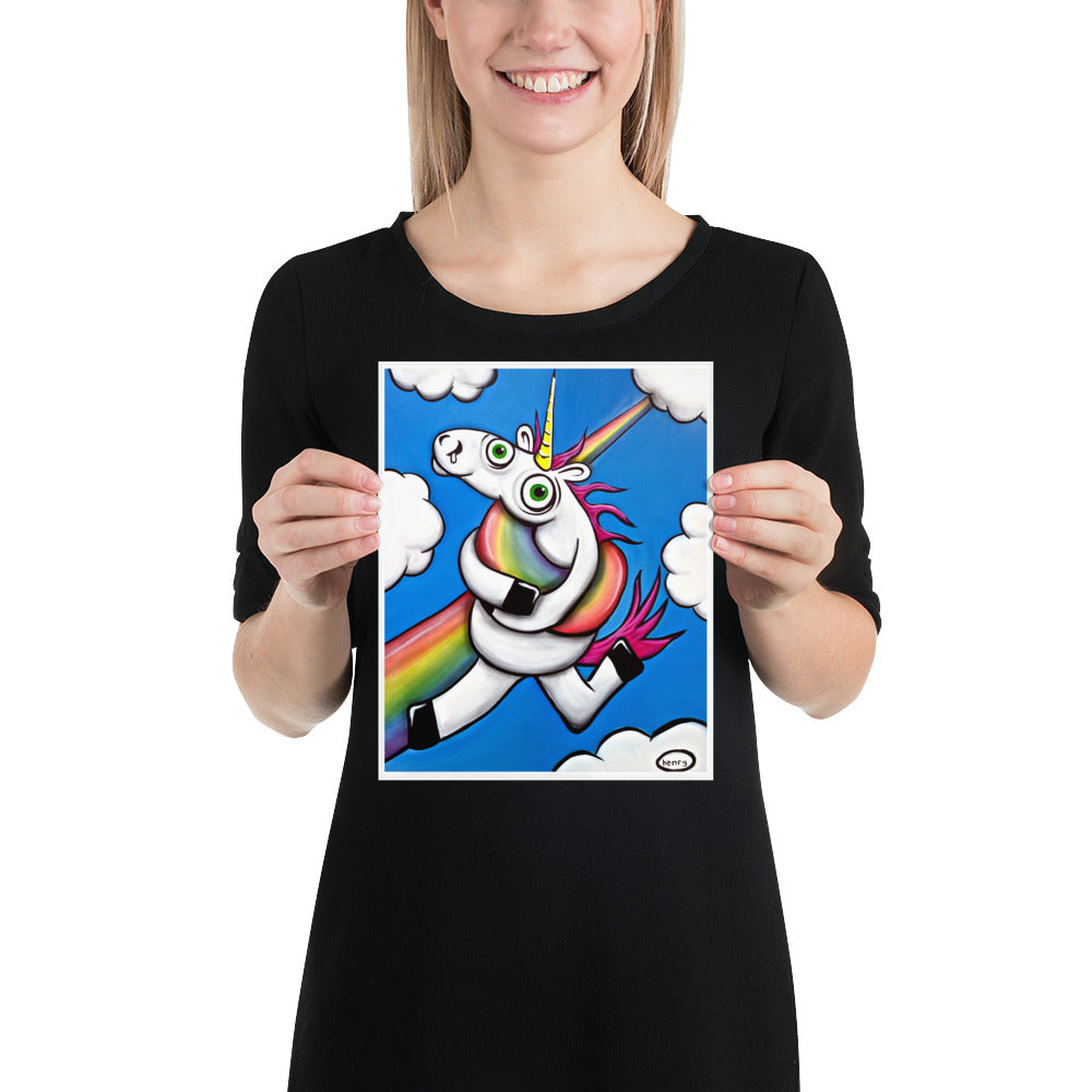 Unicorn Hugging a Rainbow - Henry Print - Art of Henry
