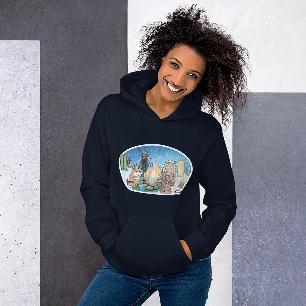 Winter Bonfire Hoodie | Wearable Art by Seattle Mural Artist Ryan "Henry" Ward